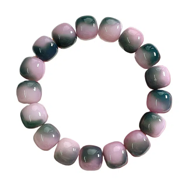 前方大荒野 墨染樱花万事顺遂吉祥如意新中式国风潮流时尚小众设计墨色水韵清冷感日常通勤百搭 菩提根 手串 女款