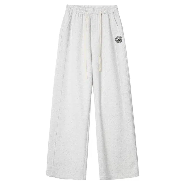 普鲁士多特蒙德 美式复古高街系带百搭宽松直筒垂感休闲裤 男女同款