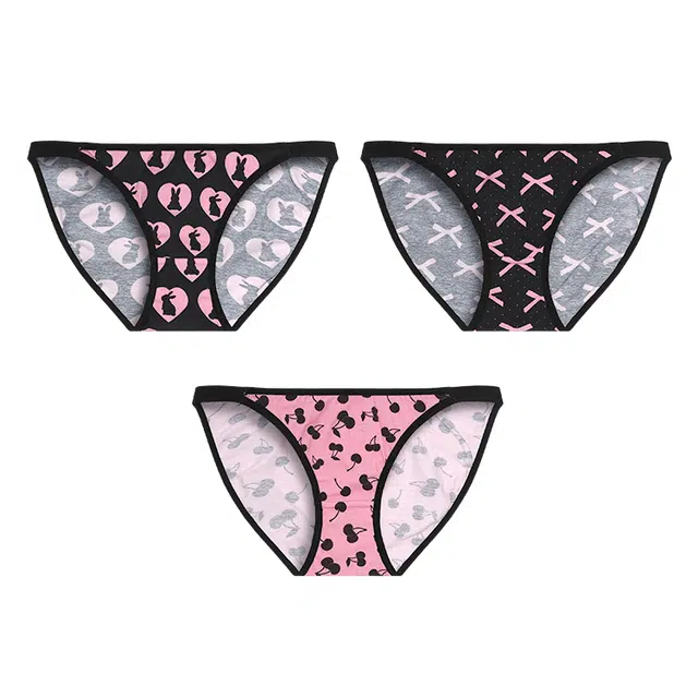 花佃品色 纯棉可爱卡通性感三角裤低腰内裤 女款