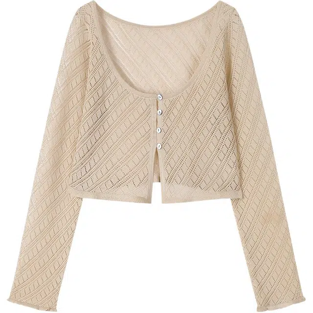 如续 超仙蕾丝防晒披肩女夏季空调衫外搭开衫 女款