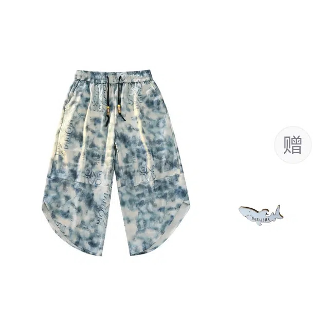 大白鲨 薄款潮流高级感七分裤舒适透气运动休闲短裤 男款