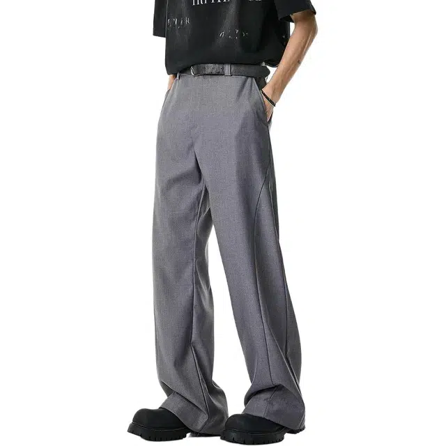 米素力 显瘦休闲垂坠中腰长裤西装裤 男款