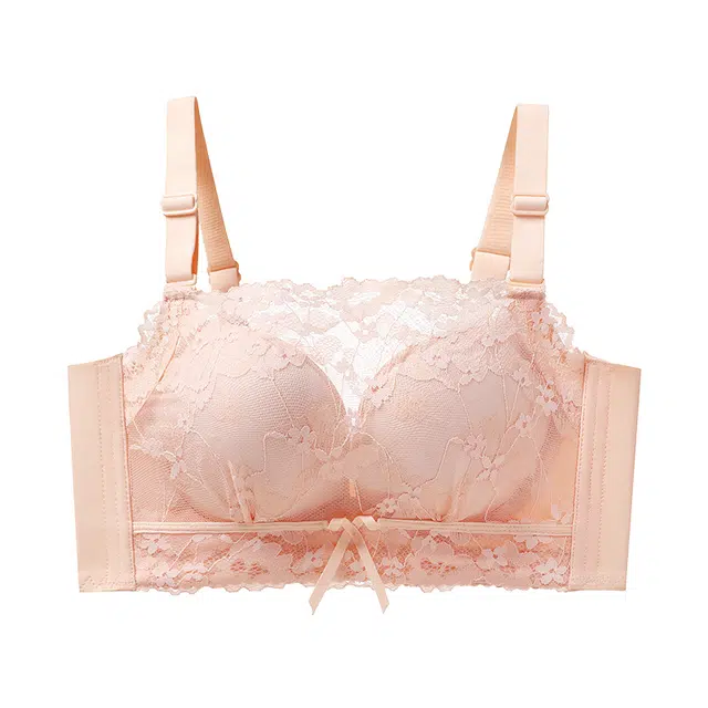 草本初色 蕾丝防走光小胸聚拢无钢圈收副乳透气无痕美背文胸 女款