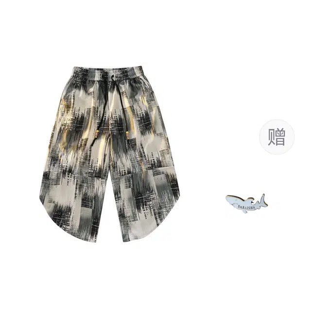 大白鲨 美式宽松运动时尚舒适百搭七分休闲短裤 男款