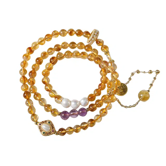 子婳 招财仙气轻奢富贵吉祥转运 黄水晶 手串 女款