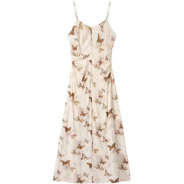 如续 温柔气质吊带裙子夏新中式国风中长款收腰连衣裙 女款