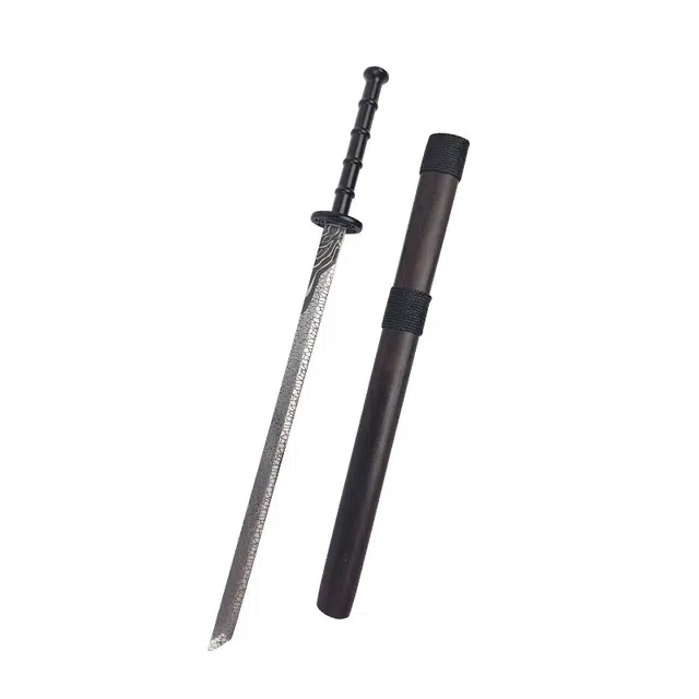 天子剑 幽冥刀 迷你刀剑摆件碳钢刃实木鞘合金柄微型兵器 成品模型