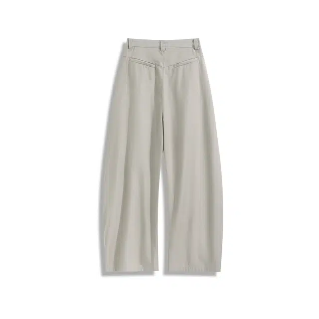 欧路得 美式复古男夏季高街打褶山本西装裤子潮牌阔腿拖地弯刀裤休闲裤 男款