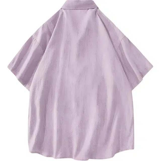 左岸 夏季日系休闲风百搭宽松时尚日常通勤户外活动舒适透气吸汗冰爽帅气潮牌衬衫 男款