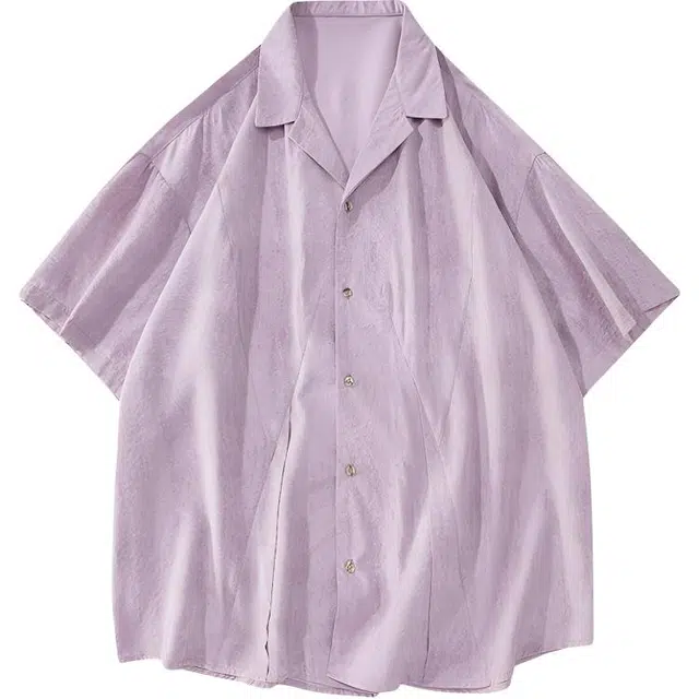 左岸 夏季日系休闲风百搭宽松时尚日常通勤户外活动舒适透气吸汗冰爽帅气潮牌衬衫 男款