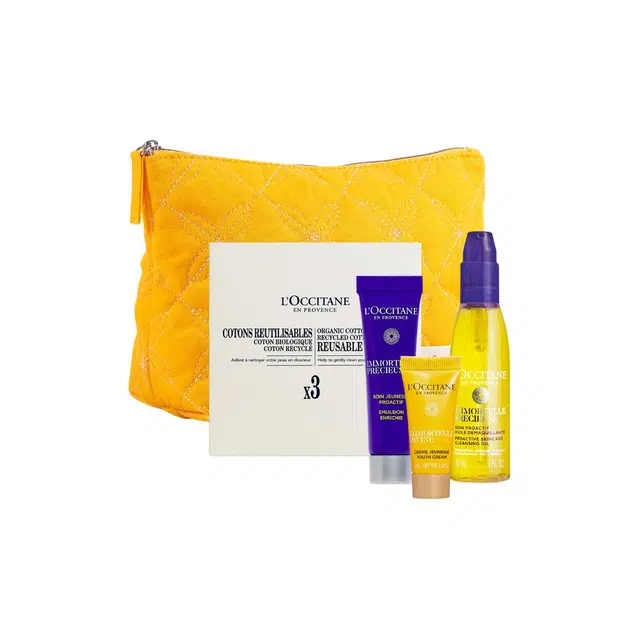 欧舒丹 蜡菊乳霜乳液卸妆油小样体验装套装 修护 五件套