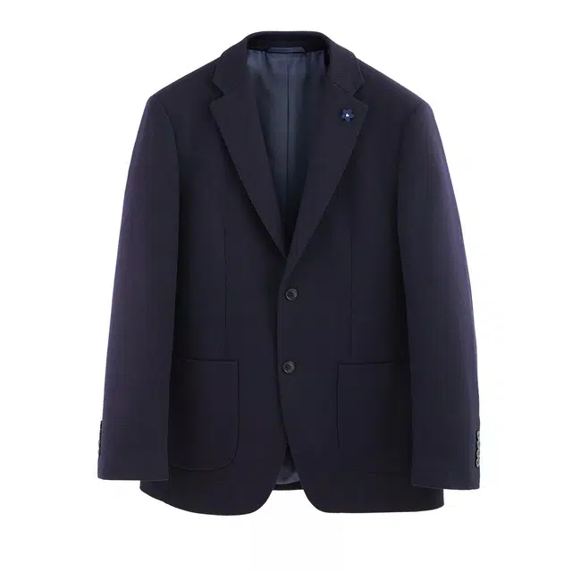 丹宁哲学 意式绅士 高端羊毛人字纹面料 秋冬男士修身西装 男款