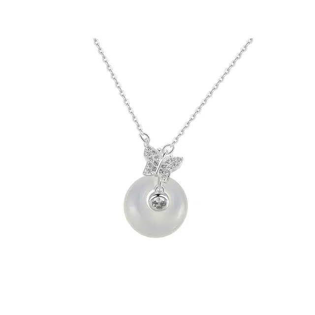 聆听花开 平安扣新中式高品质甜美小众轻奢高级感国潮古典优雅气质百搭礼盒装 玉髓 项链 女款