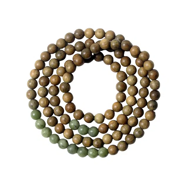 宣华意 原创复古文艺佛珠 绿檀 手串 男女同款情侣款