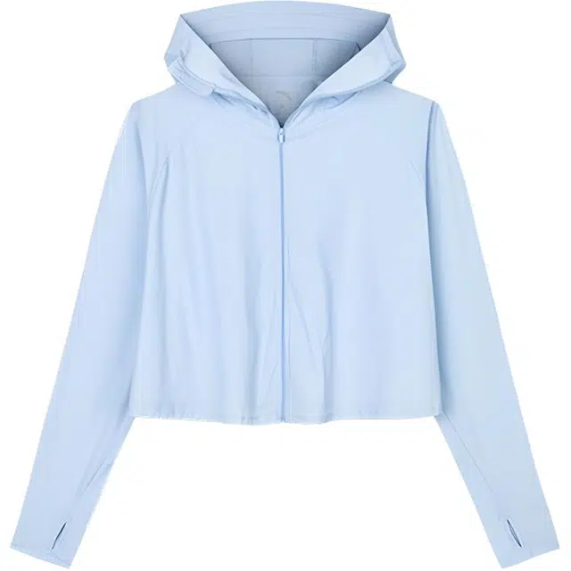 超级安踏 休闲简约运动纯色连帽薄款舒适百搭 透气防晒防紫外线防晒服 女款