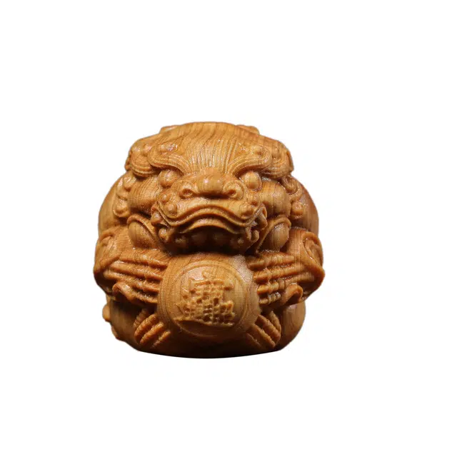 素于 国潮潮玩创意雕刻工艺品吉祥物招财貔貅吉祥如意心想事成财运亨通随身办公家居好运 崖柏 把件 男女同款情侣款