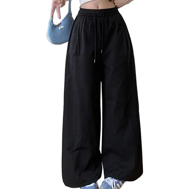 纤丝鸟 韩系时尚高腰垂感阔腿舒适休闲裤 女款