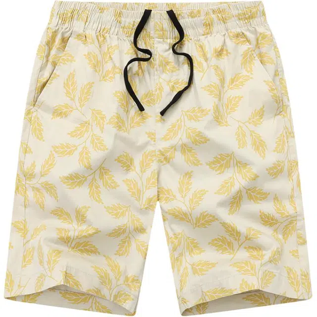 太子龍 纯棉透气宽松印花潮流沙滩百搭五分休闲短裤 男款