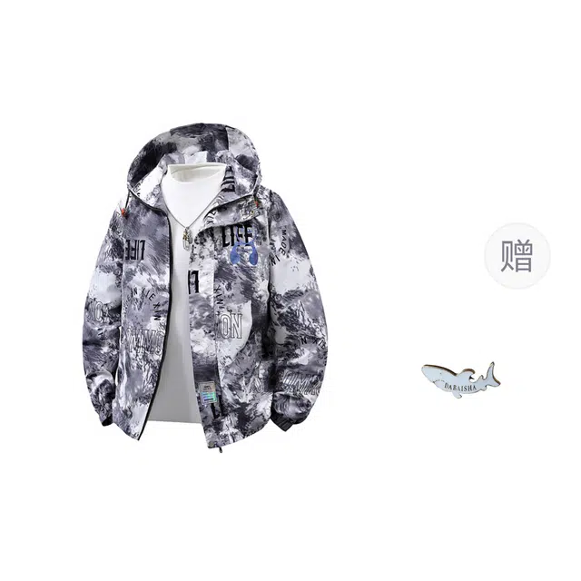 大白鲨 韩版潮流潮牌简约风格百搭款式夹克外套 男款