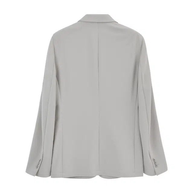 丹宁哲学 高弹力舒适细格面料纯色长袖平驳领标准便服单西西装 男款