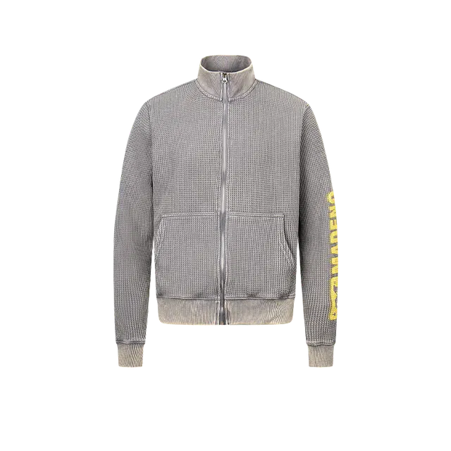 奇迹街区 美式开衫立领潮牌宽松百搭休闲卫衣 男女同款