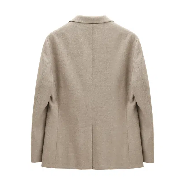 丹宁哲学 高档莱赛尔羊毛斜纹面料纯色长袖平驳领标准西装 男款