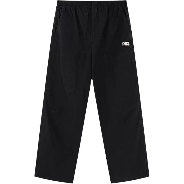 鸿星尔克 生活系列 简约百搭薄款宽松字母中腰舒适直筒休闲裤 男女同款