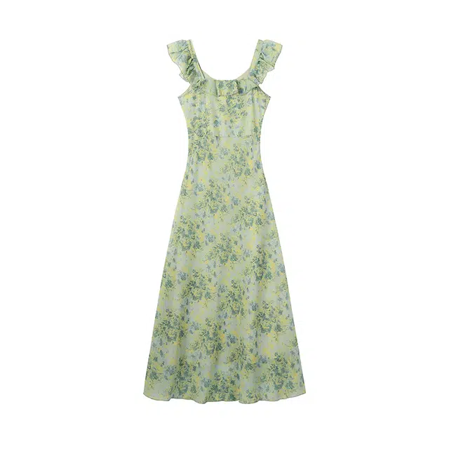 如续 小清新飞飞袖收腰显瘦连衣裙 女款