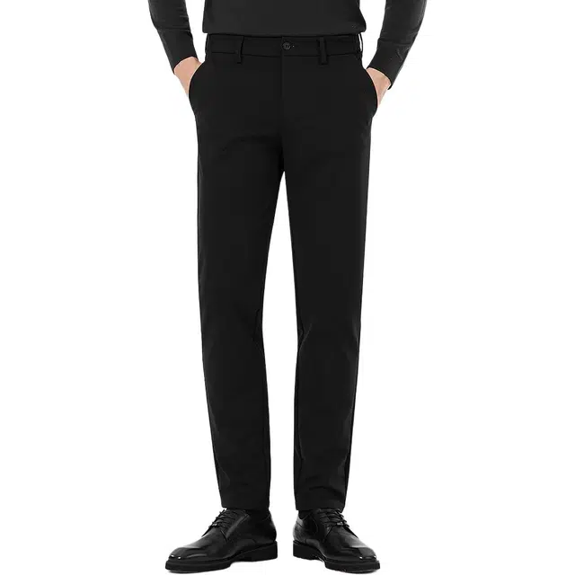 利郎 铜氨纤维质感简约纯色中腰直筒合体舒适秋季休闲裤 男款