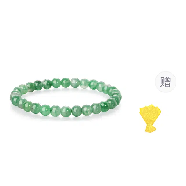 【甄选高品质】 金六福吉祥 青山叠翠新中式国潮风精致简约高级感小众设计显白气质个性百搭#好运天然 非洲翠 手串 男女同款情侣款