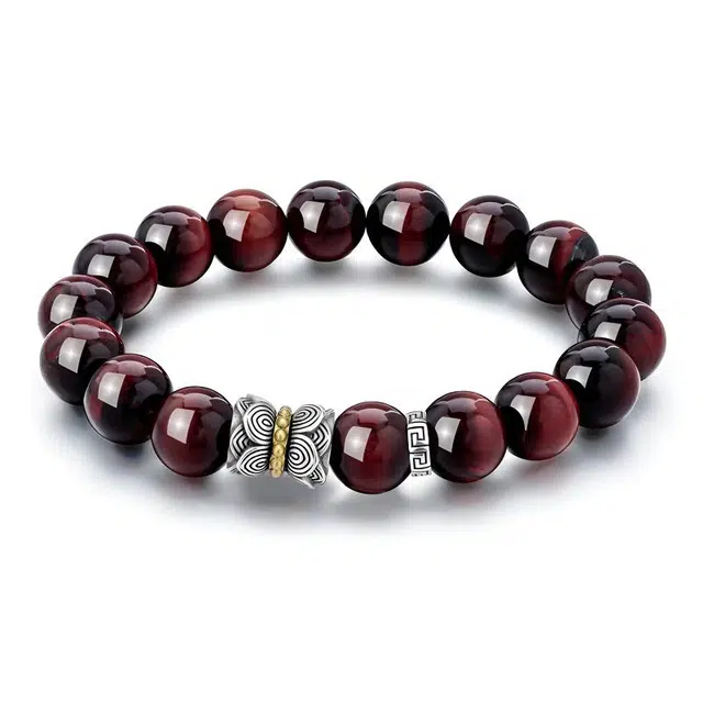 眰恦 莲花 小众设计 新中式国风 百搭#好运 虎眼石 手串 男女同款情侣款