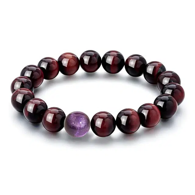 眰恦 唯你是我的宇宙 浪漫紫色星空 新中式小众珠串 #好运 虎眼石 手串 男女同款情侣款