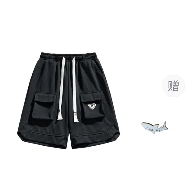 大白鲨 宽松休闲舒适五分工装短裤 男款