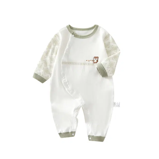 俞兆林连体衣 婴儿夏季长袖空调服新生儿睡衣冰氧棉透气无骨缝制
