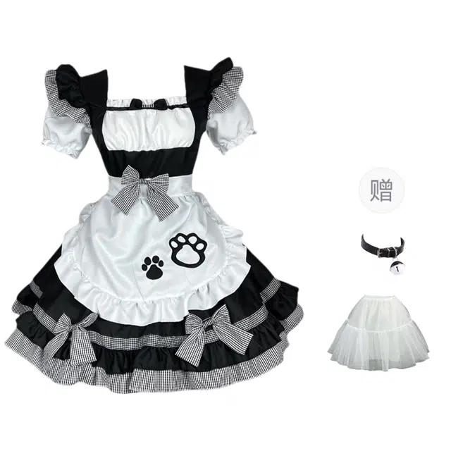 桴生 甜美女仆风洛丽塔演出通勤连衣裙萝莉装 女款