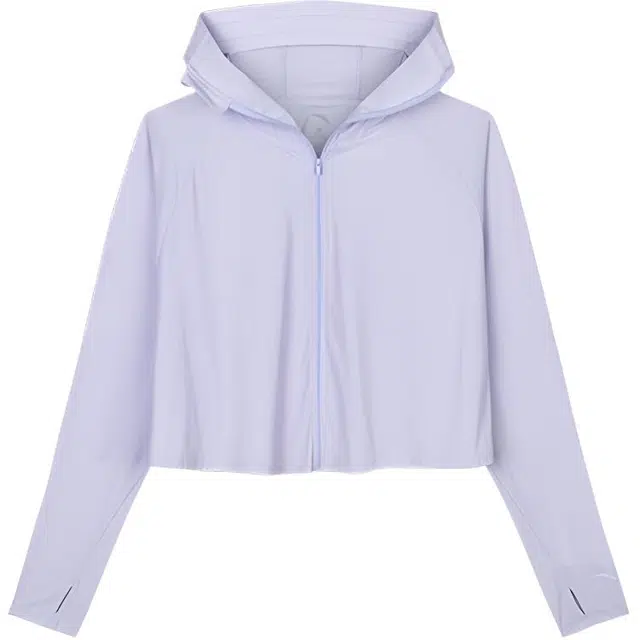 超级安踏 休闲简约纯色连帽运动薄款舒适百搭 透气防晒防紫外线防晒服 女款