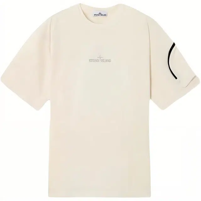 Stone Island Ivory Crewneck T-Shirt