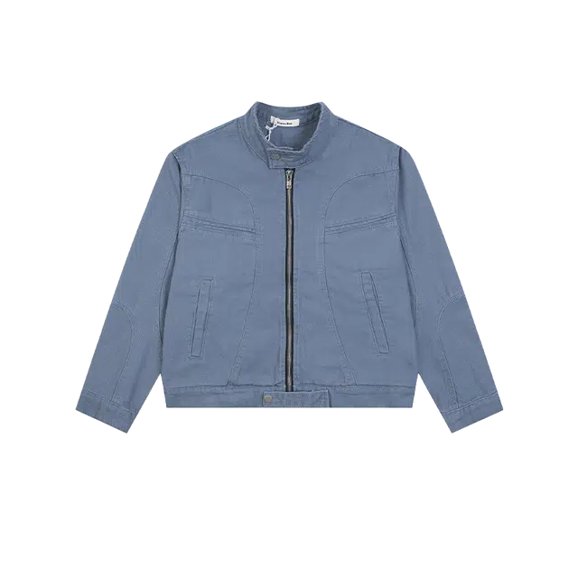 奇迹街区 美式复古潮牌街头宽松百搭立领夹克外套 男女同款