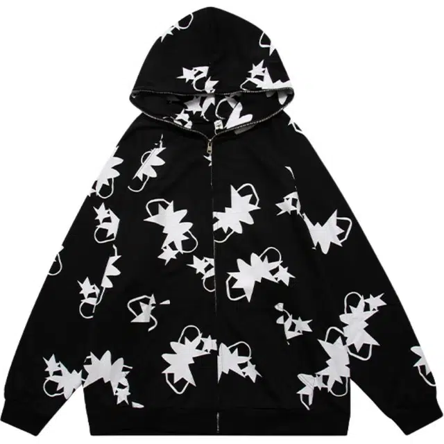 奇迹街区 美式印花潮牌宽松百搭休闲连帽卫衣 男女同款