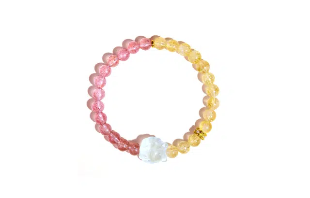 冠饰婵 九尾狐招财 新中式 小众设计 复古 简约日常 通勤必备 招财纳福 平安喜乐 好运 琉璃 手串 女款