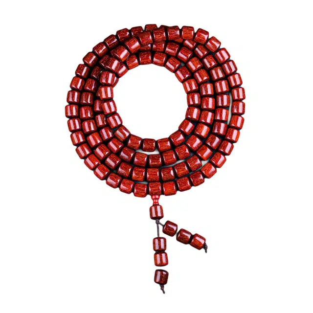 仙友 招财纳福新中式国潮时尚多圈显白气质桶珠叠戴小众轻奢复古高级感八方来财简约文玩佛珠#好运 檀木 手串 男女同款情侣款