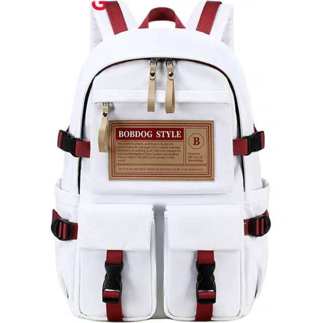 巴布豆 韩版撞色简约通勤 涤纶（聚酯纤维） 双肩包 男女同款情侣款 多色