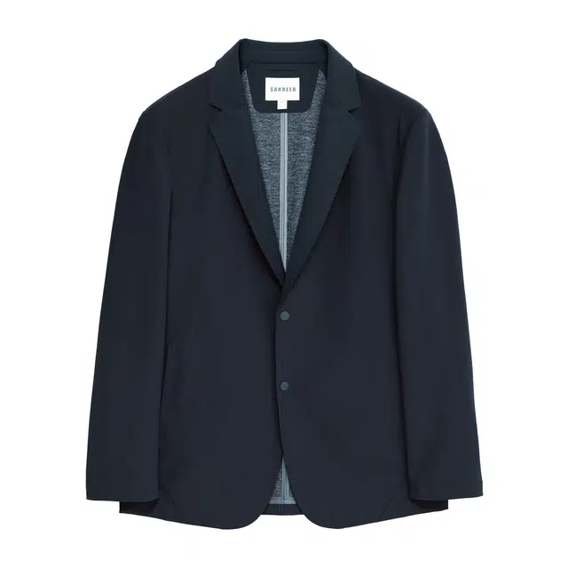 丹宁哲学 舒适保暖复合羊毛底纯色长袖平驳领标准便服单西西装 男款