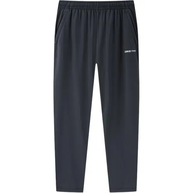 鸿星尔克 网球系列 舒适休闲直筒中腰百搭修身透气针织运动裤 男款