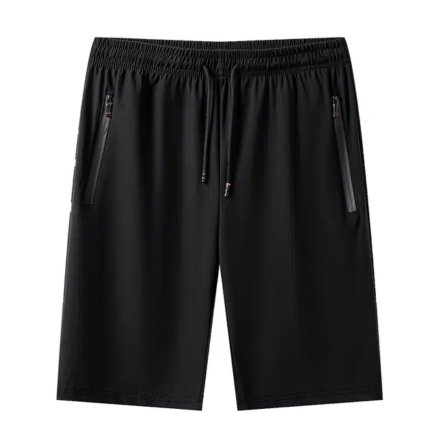 老爷车 透气凉感舒适纯色中高腰五分裤休闲短裤 男女同款