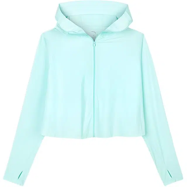 超级安踏 休闲简约运动连帽纯色薄款舒适百搭 透气防晒防紫外线防晒服 女款