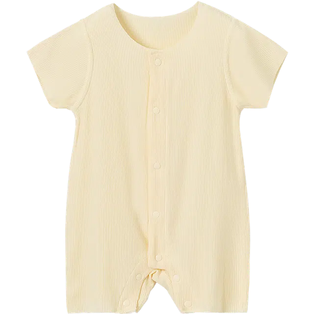 中小童泰婴儿连体衣莫代尔夏季薄款男女宝宝无痕短袖衣服儿童哈衣爬服