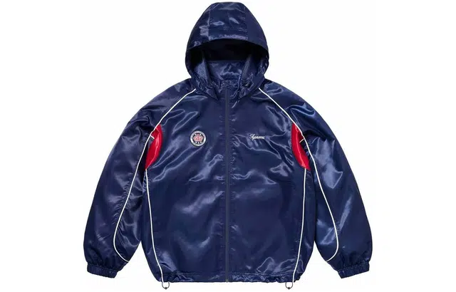 Supreme Satin Hooded Track Jacket