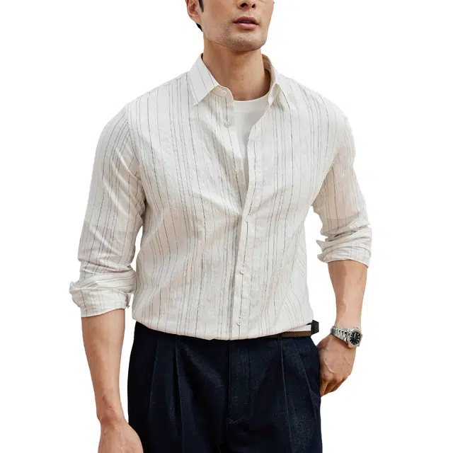 丹宁哲学 时尚个性舒适通勤潮流设计感长袖衬衫 男款