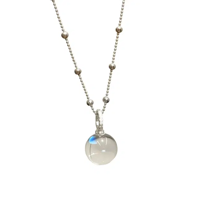 陌阡雪 清冷气质白月光  净化心灵 转运纳福 小众轻奢显白#好运天然 白水晶 项链 女款